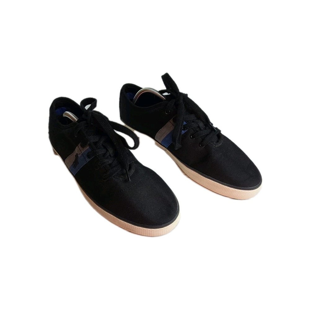 Polo Ralph Lauren Halford Sneakers Mens‎ 11D Suede Trim Canvas Shoes